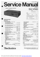 Technics - SUV-560 - Service manual 